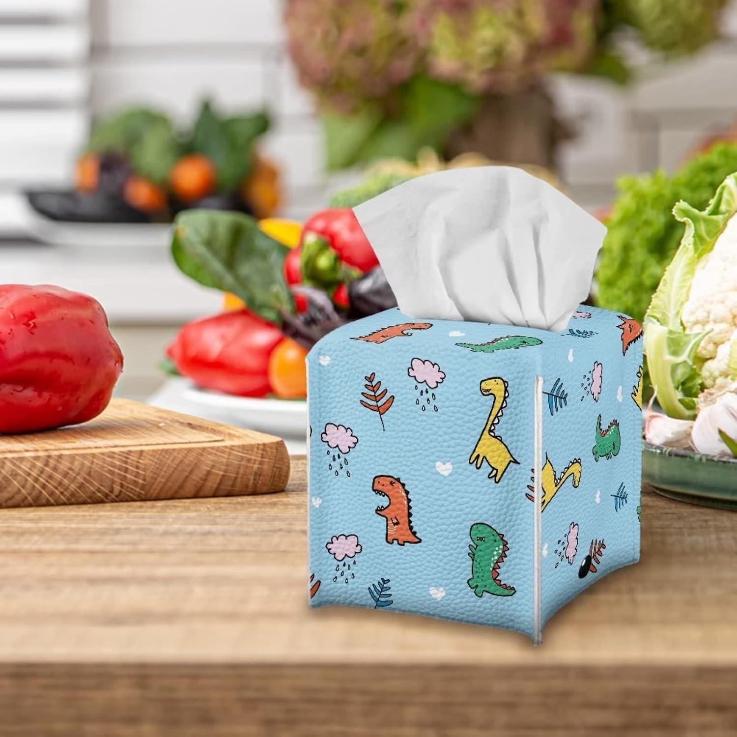 Cartoon Dinosaur Tissue Box Holder for Kids Room Decor