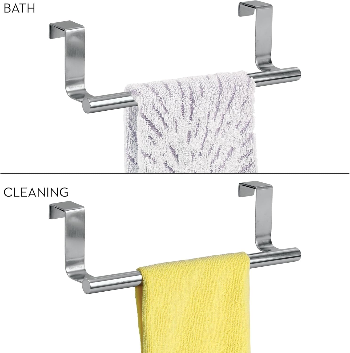 InterDesign iDesign Forma Metal Towel Rack for Kitchen and Bathroom