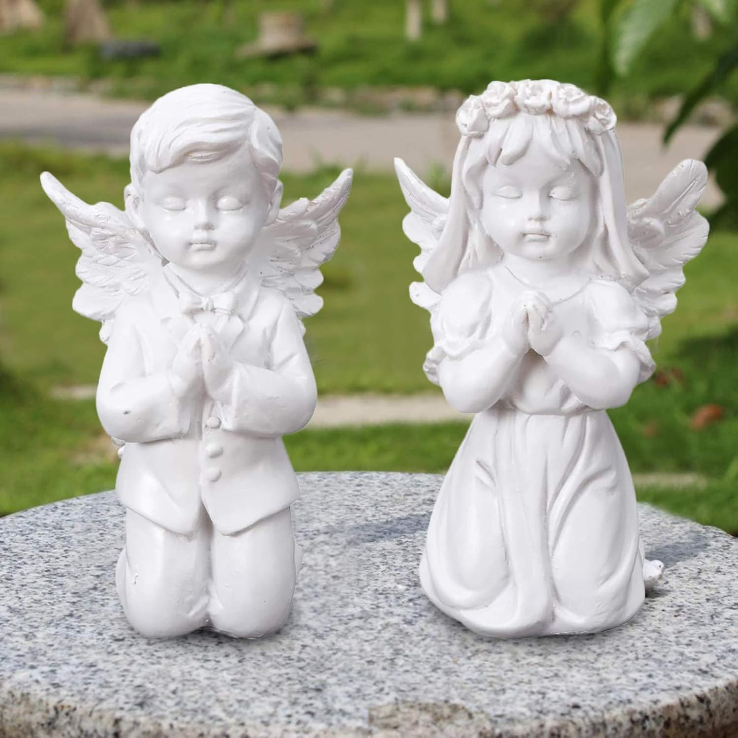 Mini Resin Cherubs Statue - Cute Home Office Decor