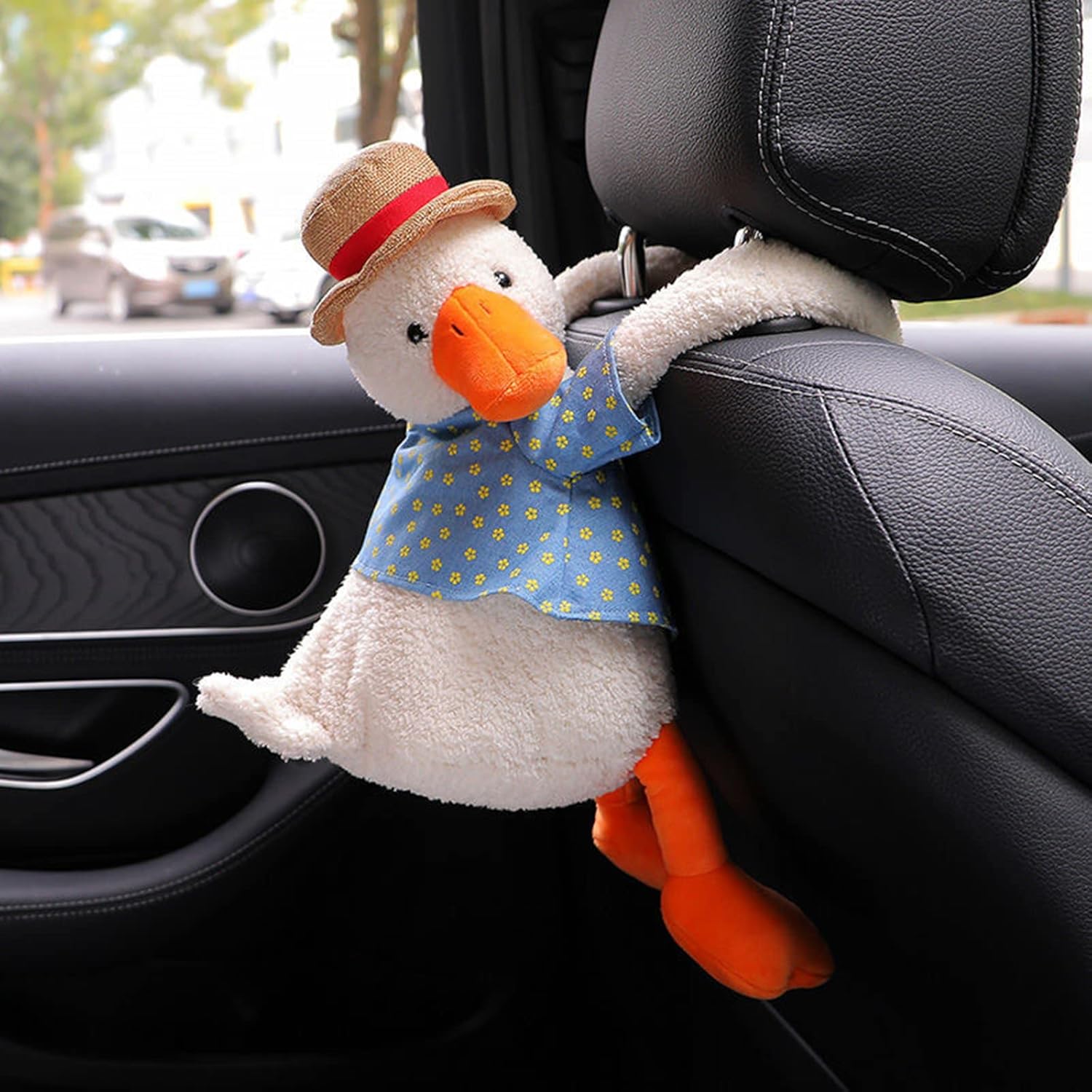 DULRLLY Cute Duck Butt Tissue Holder for Car