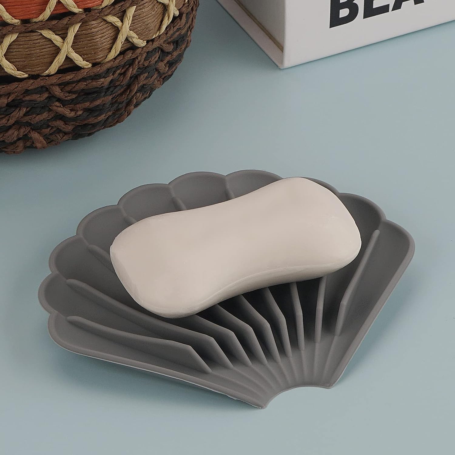 ReignSword 6 Pcs Silicone Soap Dishes with Drain