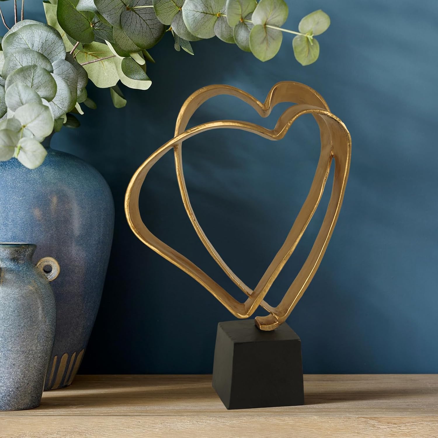 SUJUN Two Hearts Iron Sculpture Anniversary Gift 1