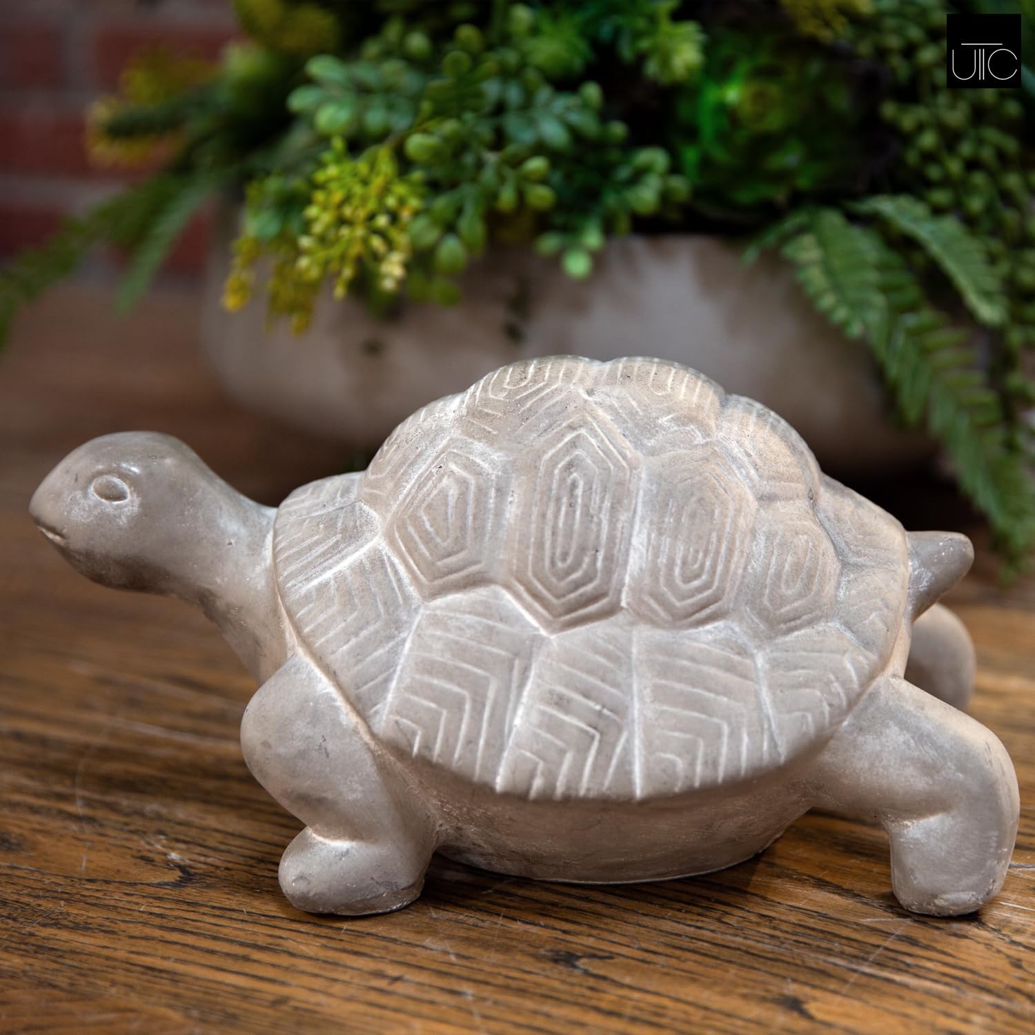 Urban Trends Modern Terracotta Turtle Figurine