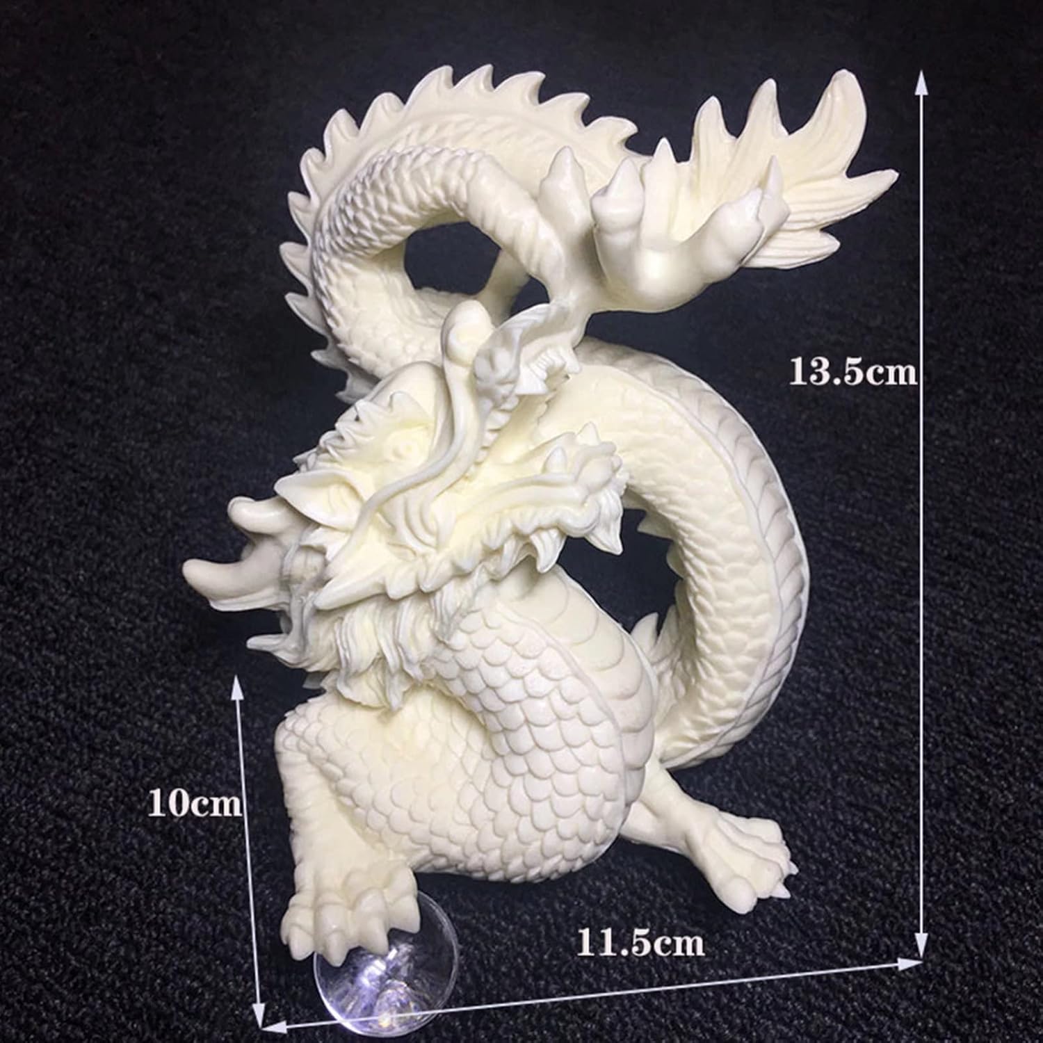 Chinese Feng Shui Dragon Statue Hand-Carved Home Office Decor
