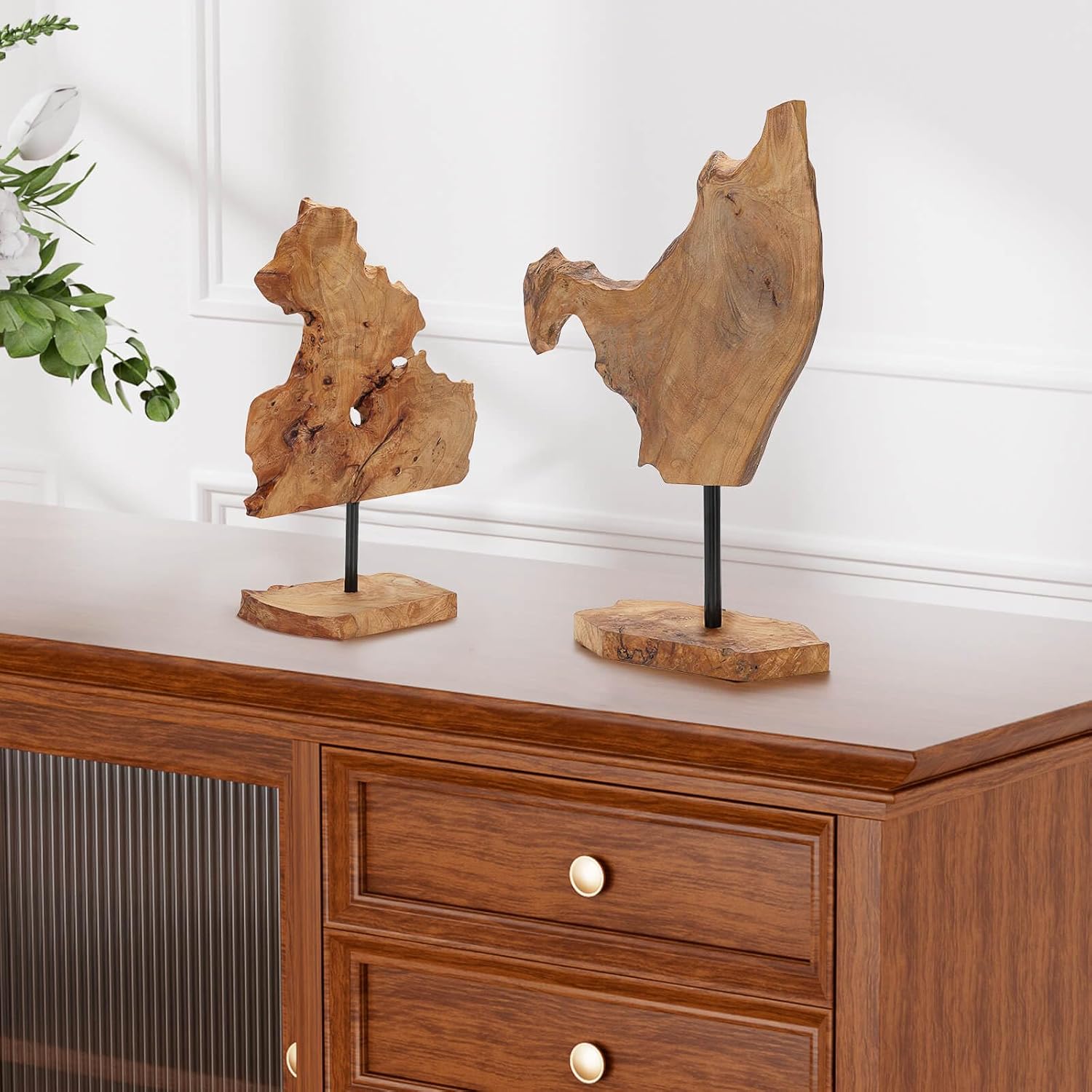 NAHARO Handcarved Root Wood Sculpture - Rustic Decor