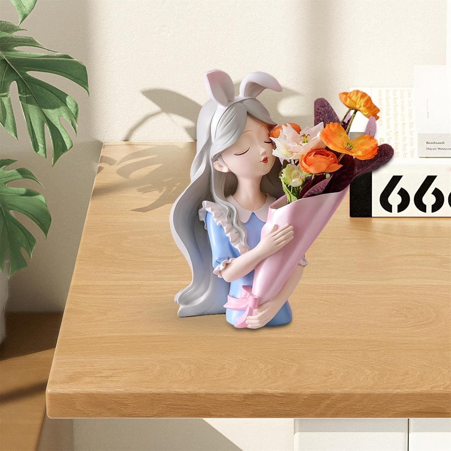 Nudsfuii Girls Statue and Vases Figurines Home Decor