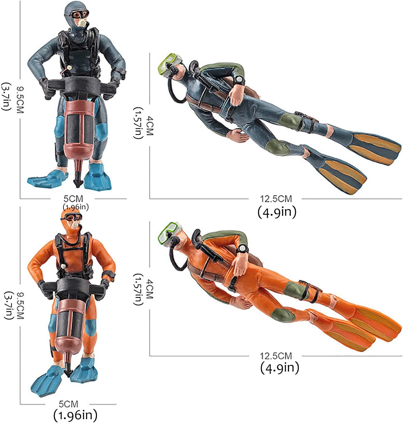 Nudsfuii Mini Diver Statue Home Decor