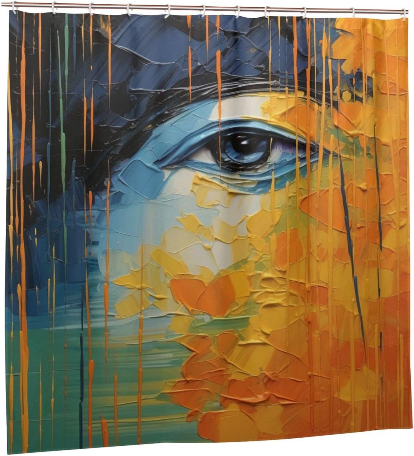 DAOWANGZUO Girls Eye Shower Curtain Set 1