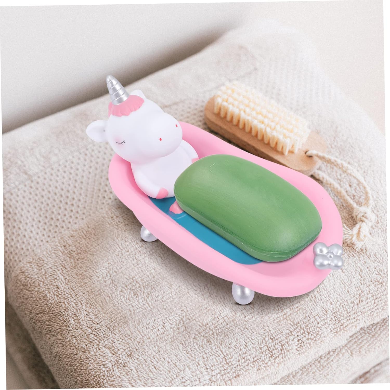 LIFKOME Cartoon Unicorn Soap Dish Holder