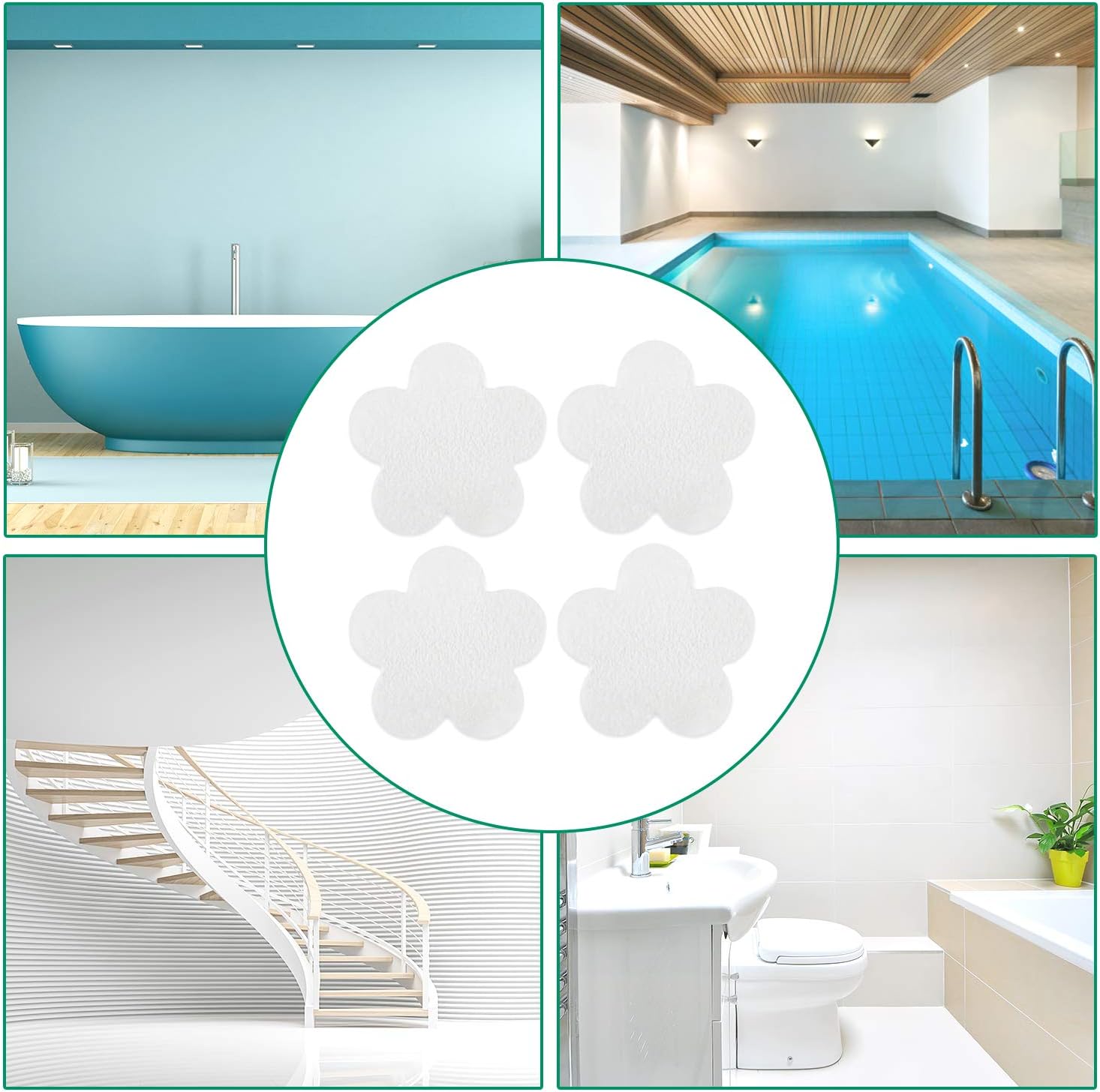 SlipStopper Non-Slip Bathtub Stickers 28PCS