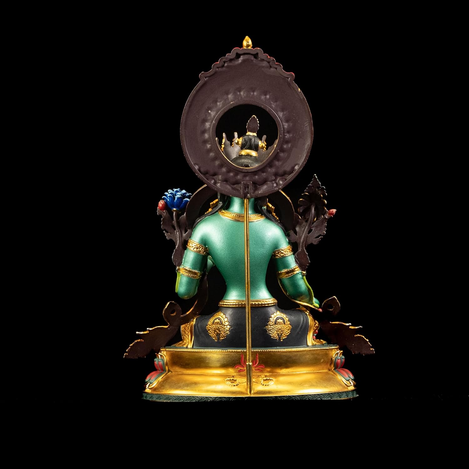 AksharaPadma Green Tara Buddha Statue 551 Inch
