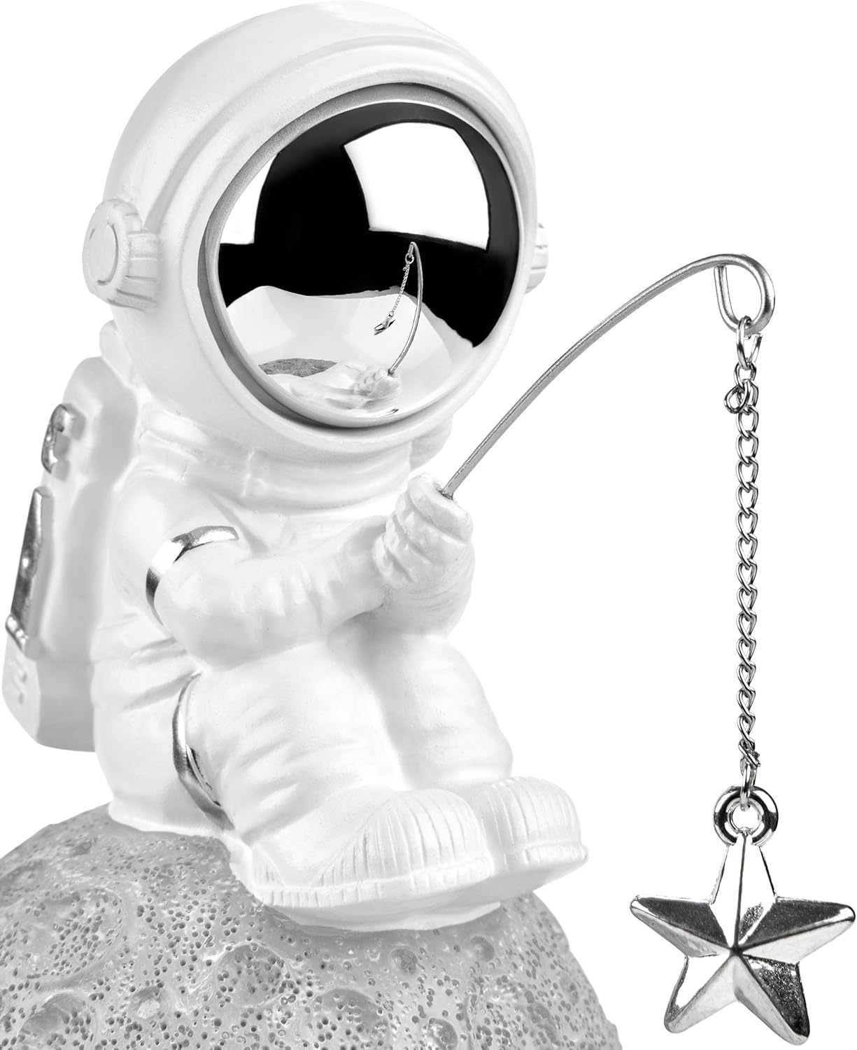 Figurine Astronaut Moon Fishing Stars - 67 Inch Space Decor