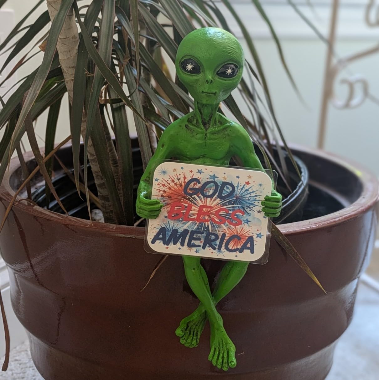 John Bernard Company Alien Invasion 4th of July Patriotic Statue