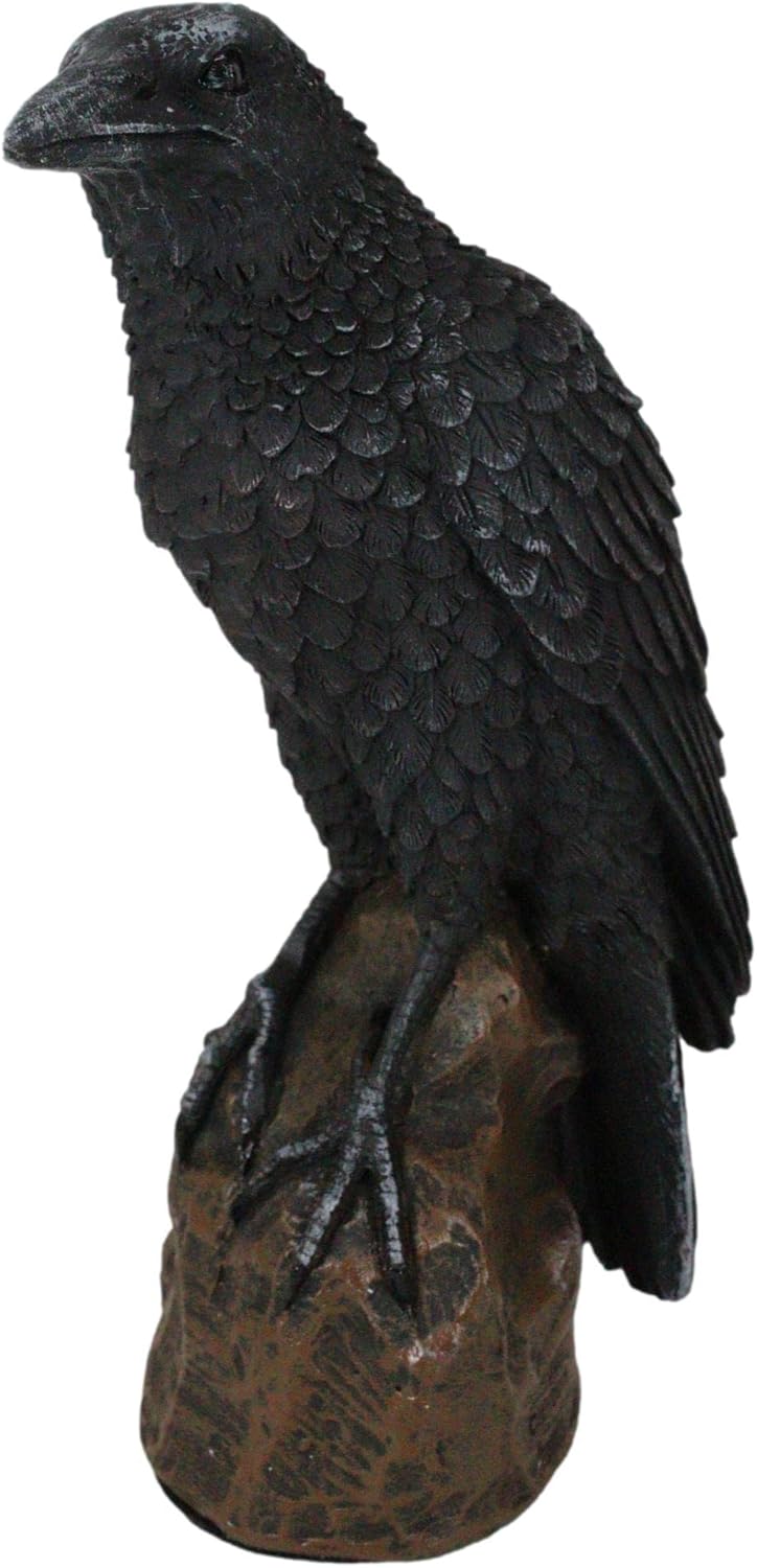 Ebros Gift 6 Inch Gothic Raven Figurine Sculpture
