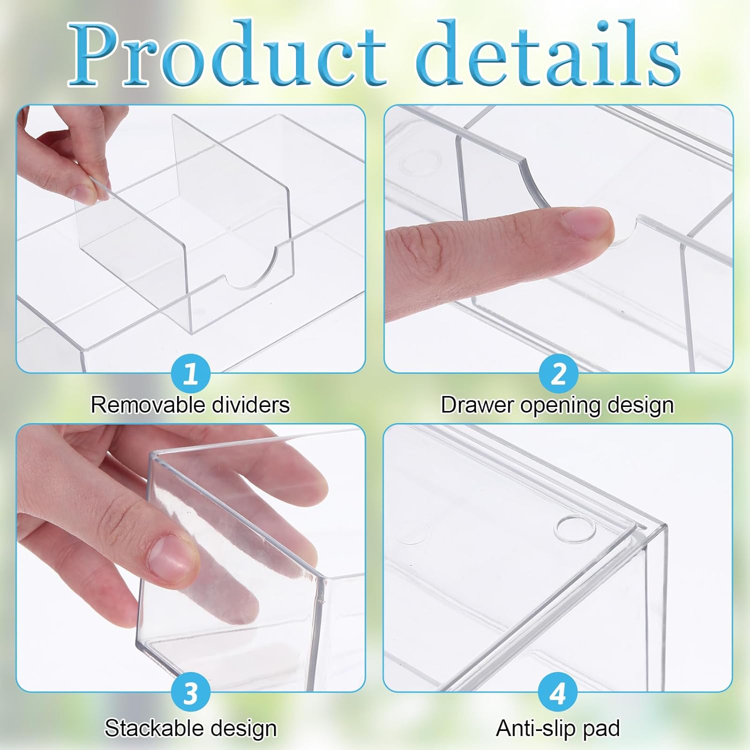 3 Packs Medicine Cabinet Organizer with 3 Drawers and Removable Dividers 1