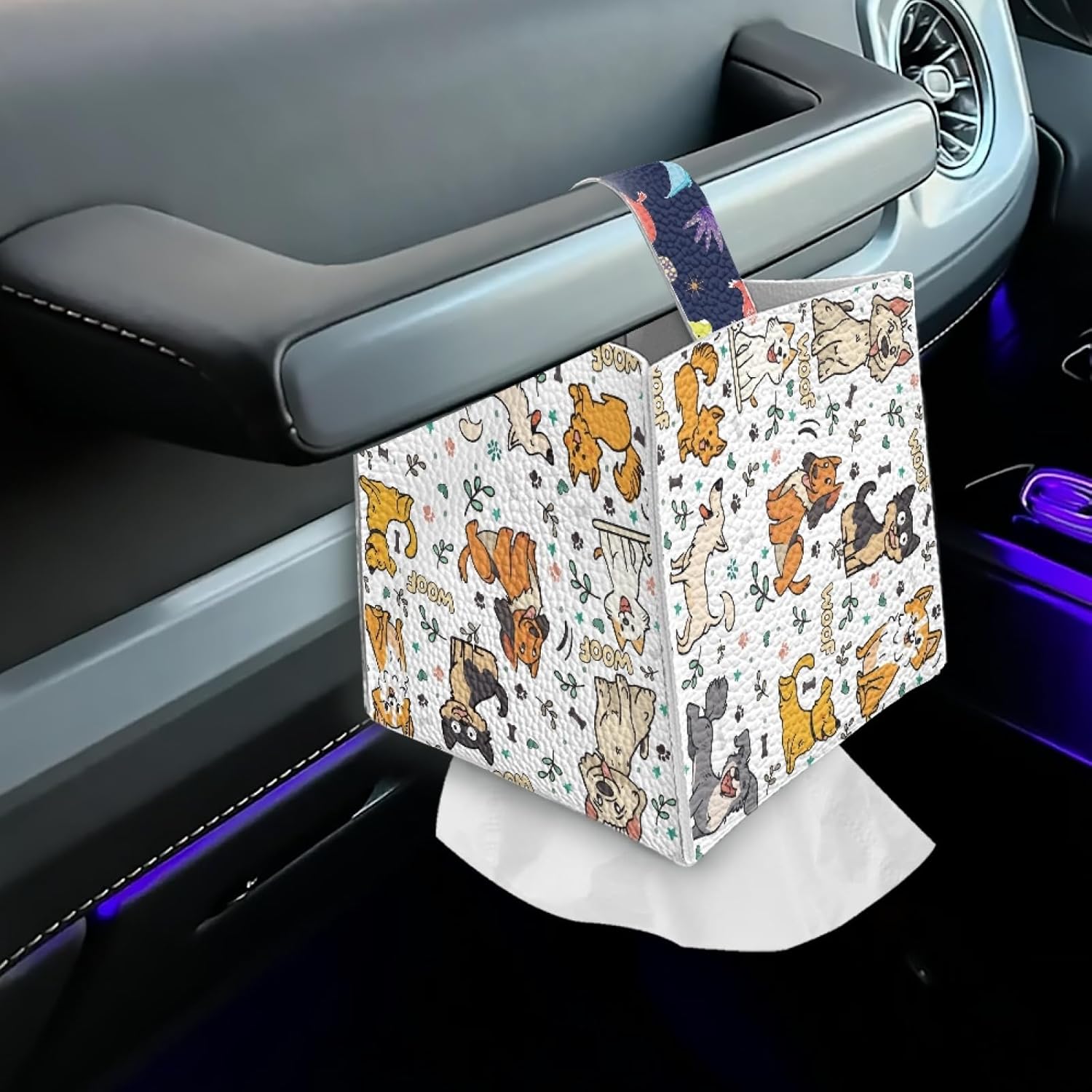 AFPANQZ Funny Cartoon Dogs Tissue Box Holder