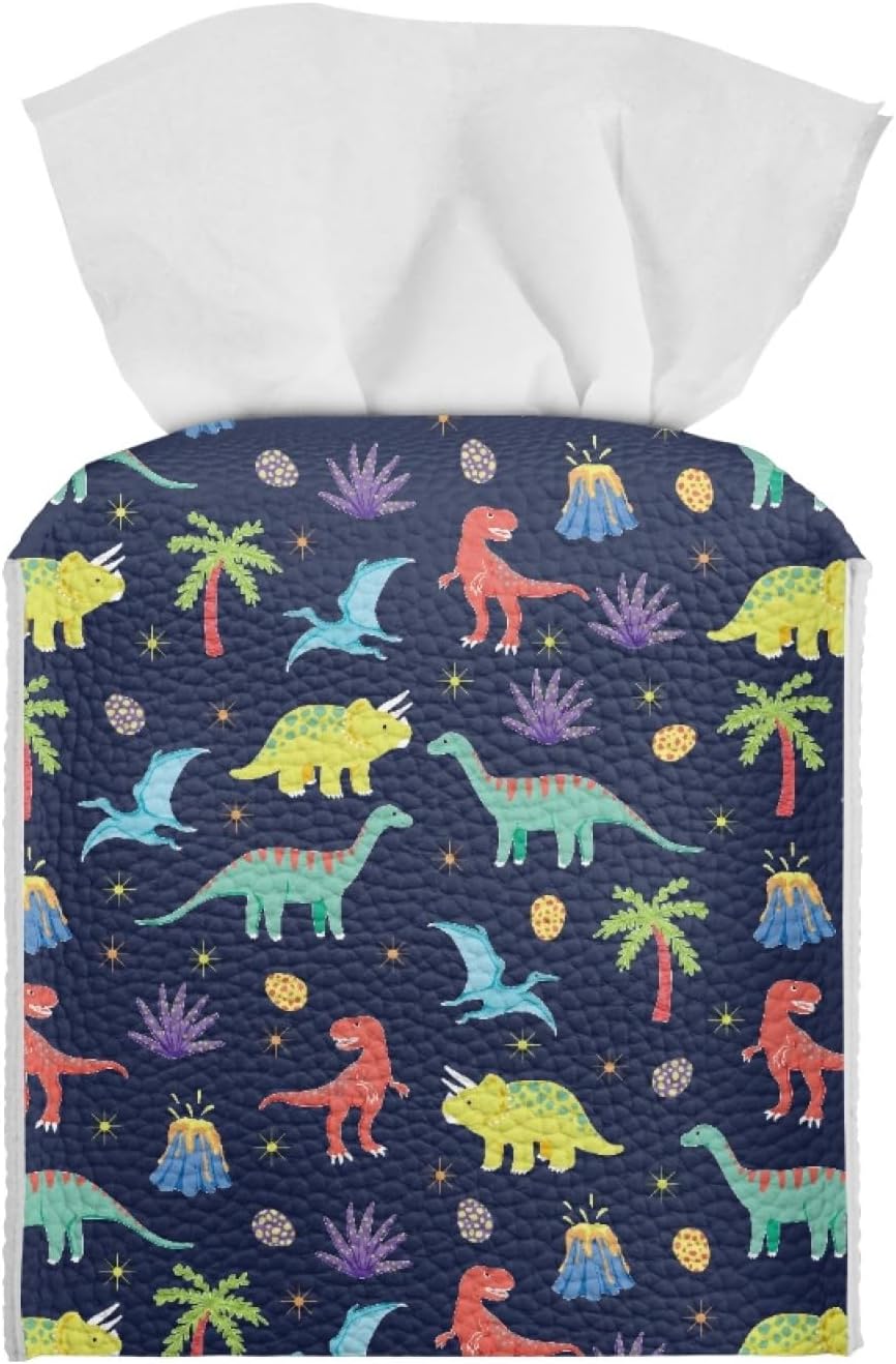 AFPANQZ Cartoon Dinosaur Tissue Box Cover Case