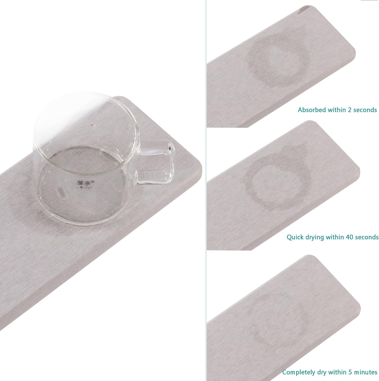 NiuYichee Set of 4 Water Absorbent Diatomite Coasters 1
