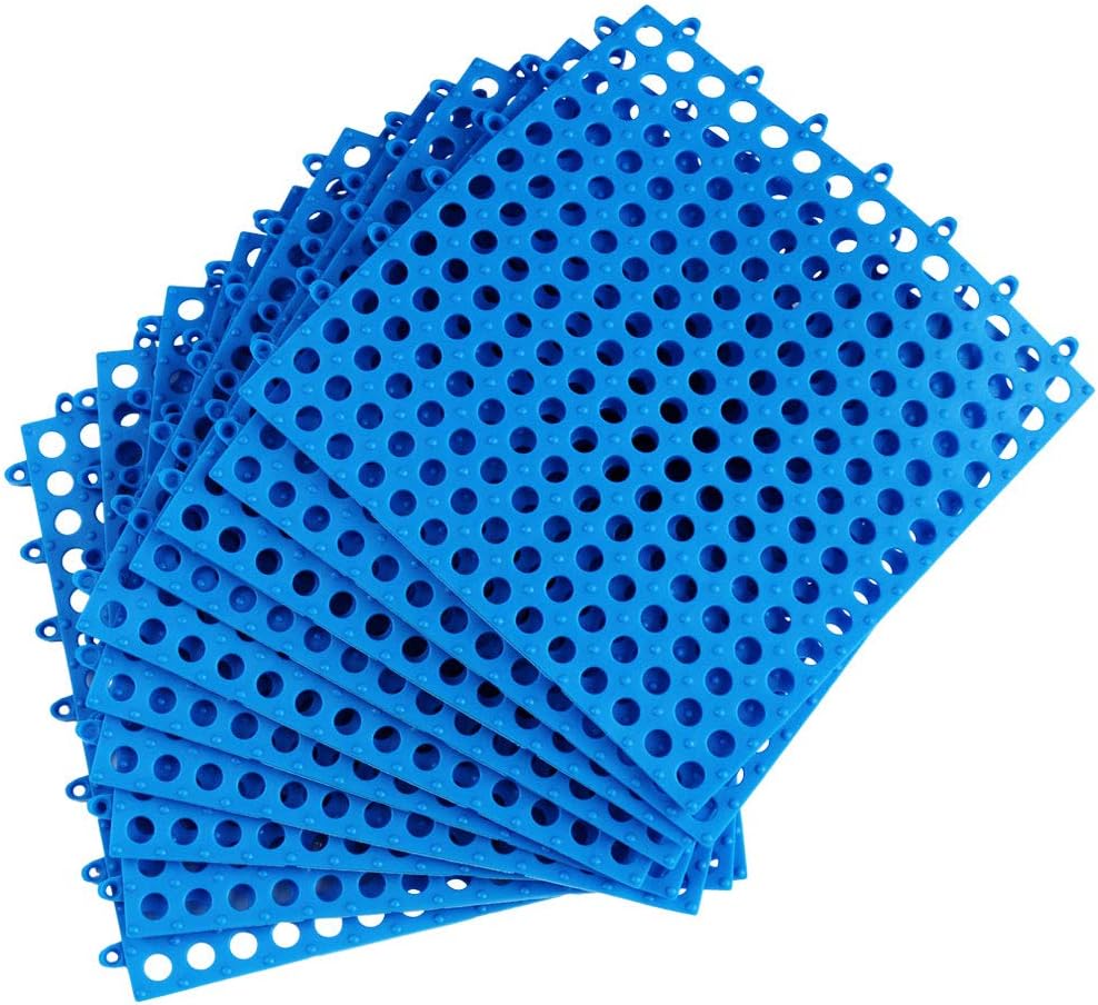 ALFEEL 10Pcs Interlocking Waterproof Bath Mat