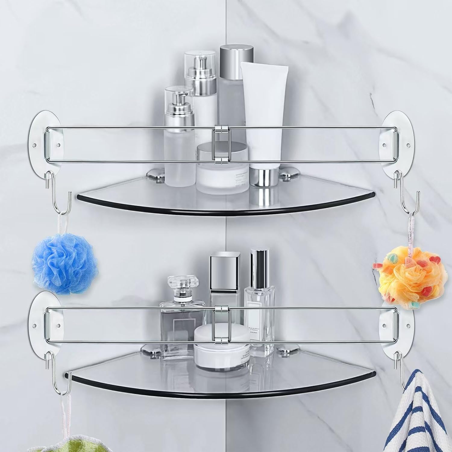 2025 Upgraded Adjustable RV Shower Caddy 2 Pack