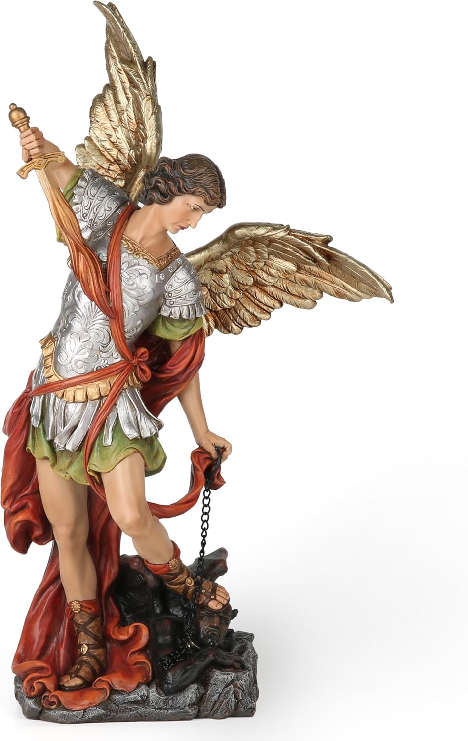 BC Catholic St Michael Statue 17 Inch Religious Decor