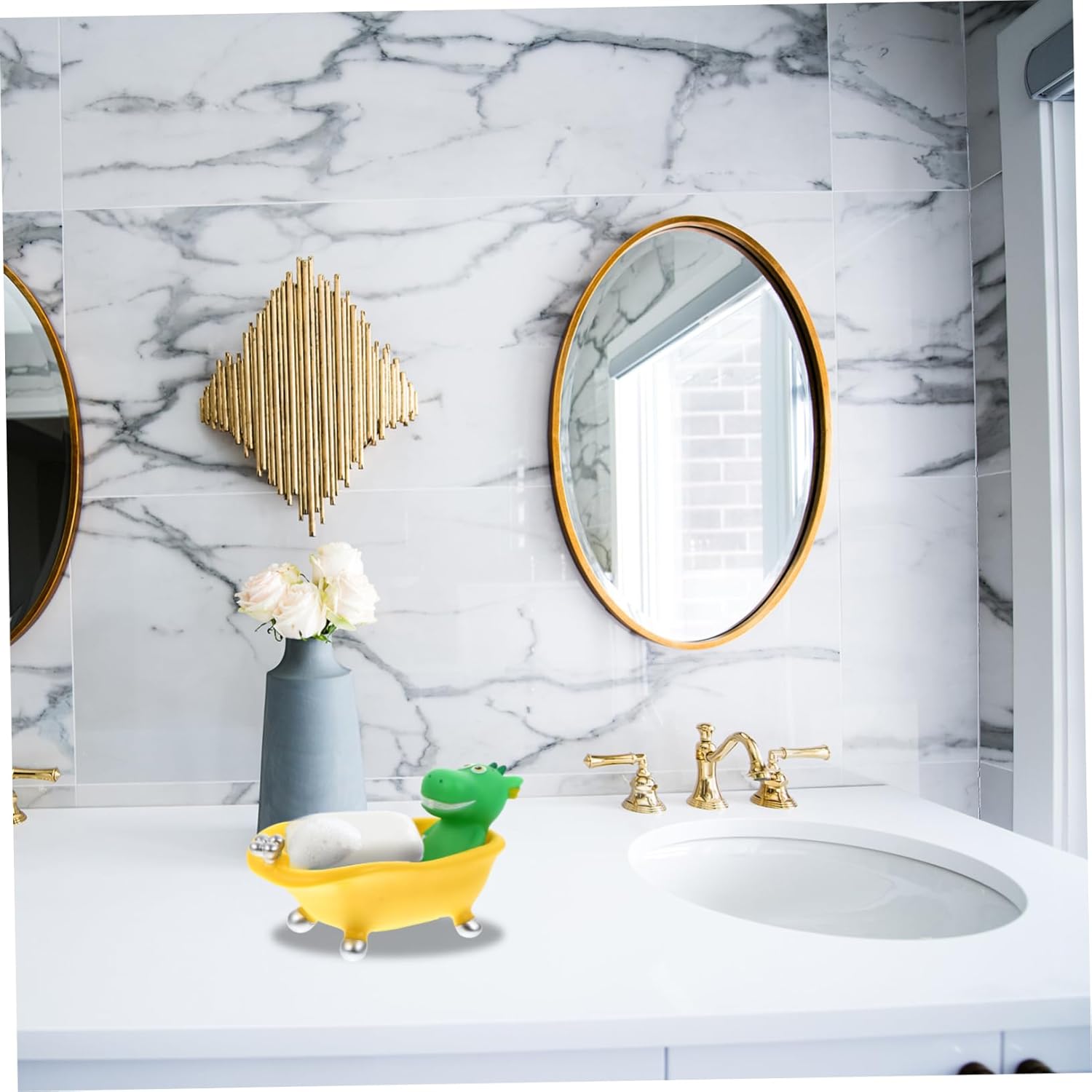 BRIGHTFUFU Sponge Soap Holder with Dinosaur Design