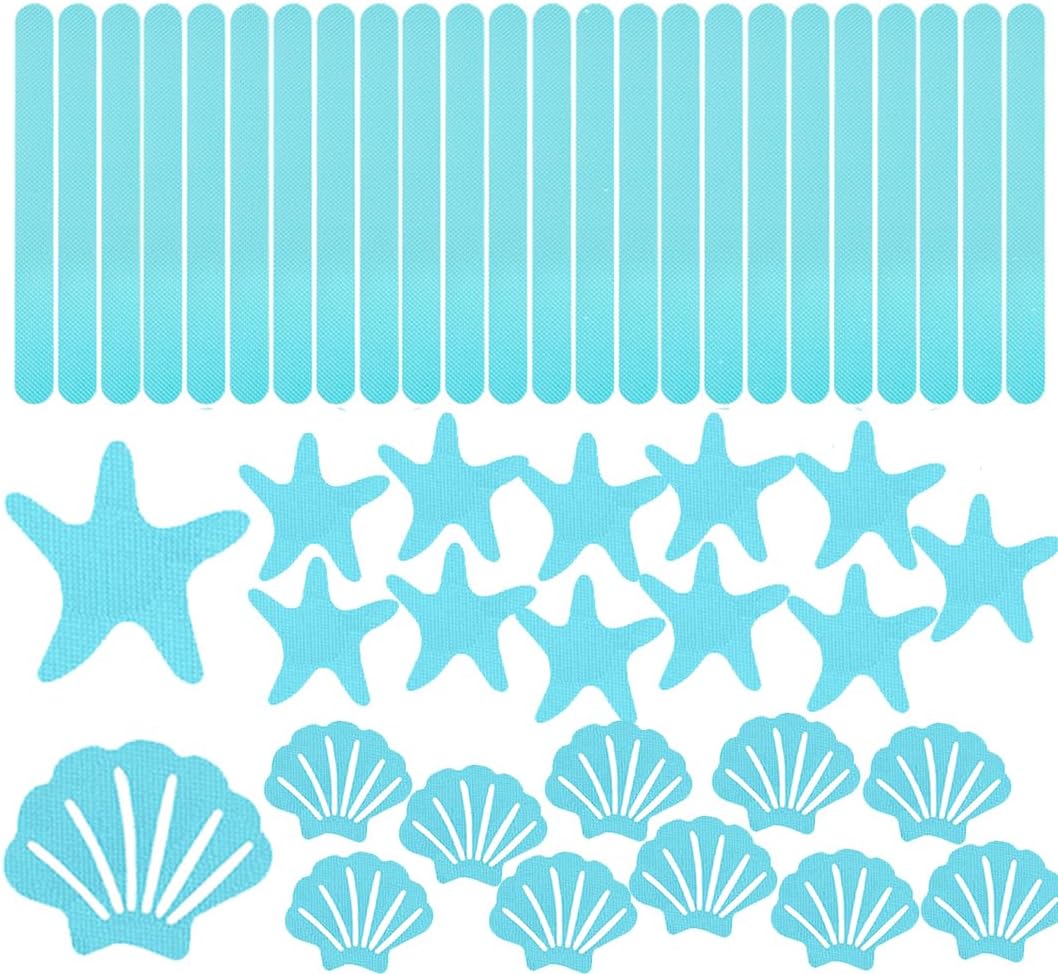 48PCS Bathtub Non-Slip Stickers Set with Scraper