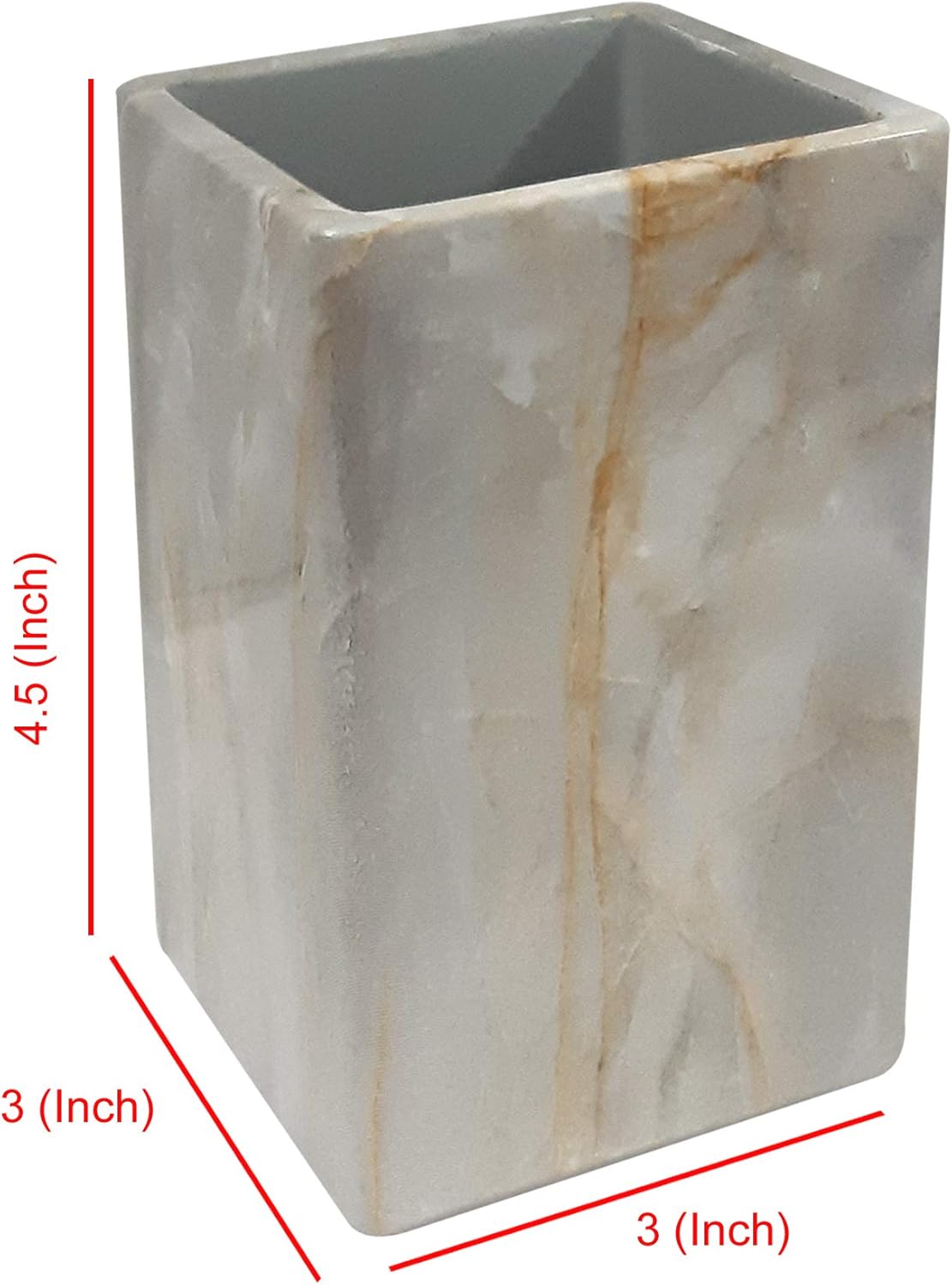 Nu Steel Stone Hedge Marble Tumbler for Bathroom Storage