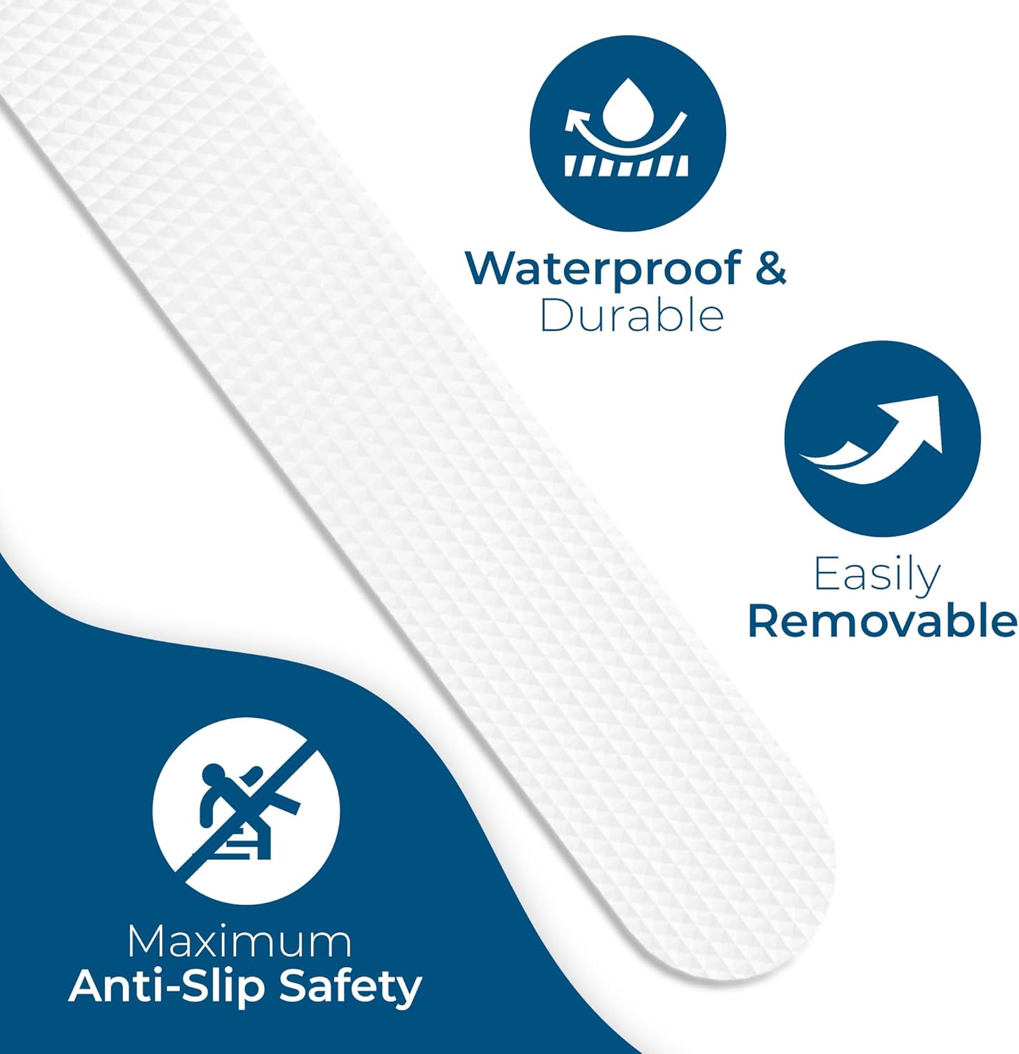 Homergy Anti-Slip Shower Stickers 24 PCS White
