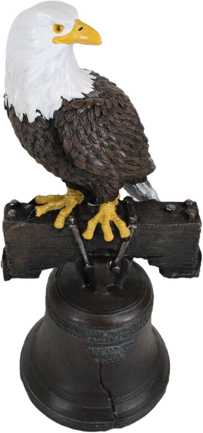 Ebros Independence Day Liberty Bell Eagle Figurine 1
