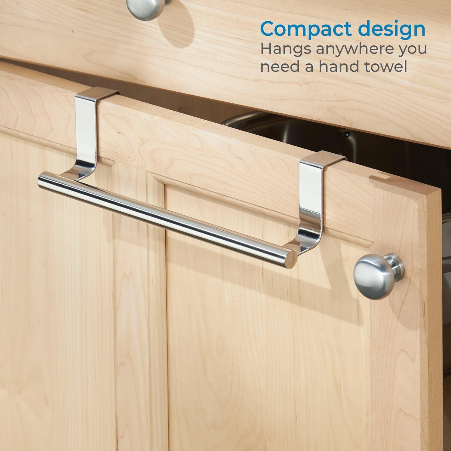 InterDesign iDesign Forma Metal Towel Rack for Kitchen and Bathroom