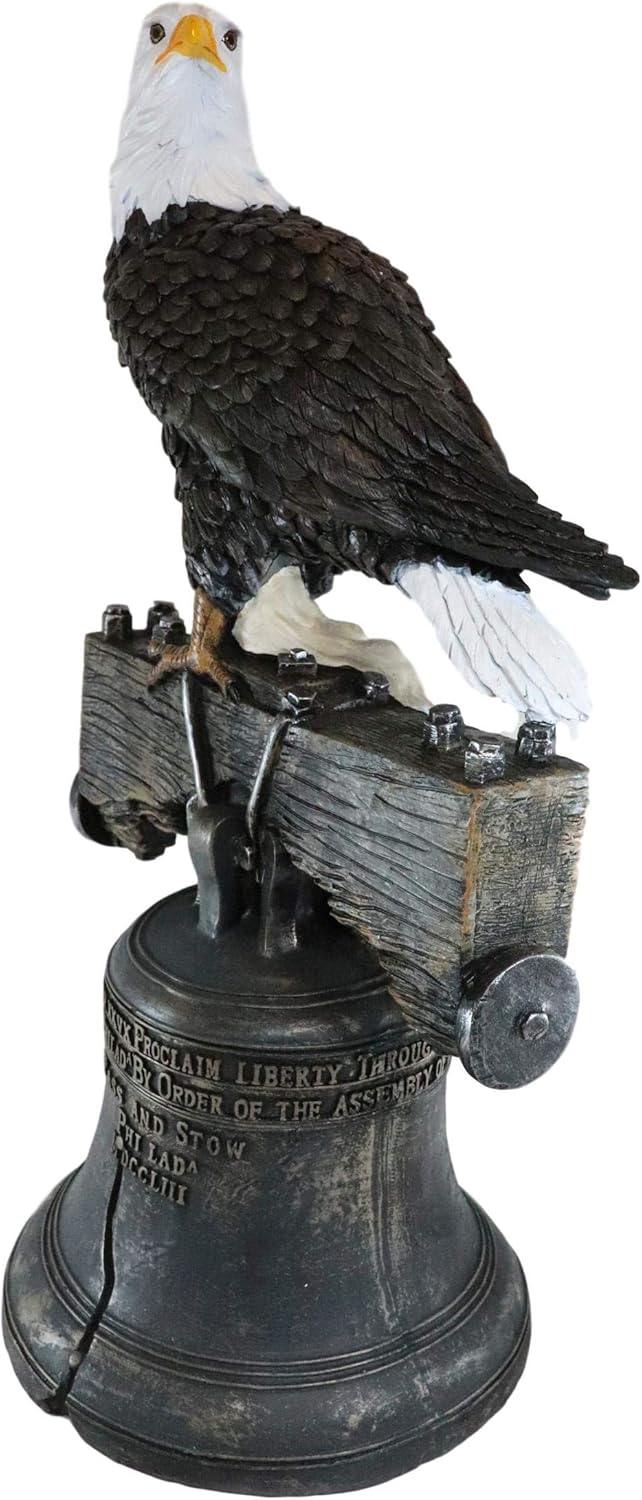Ebros Gift 20 Tall Liberty Bell Eagle Home Decor Statue