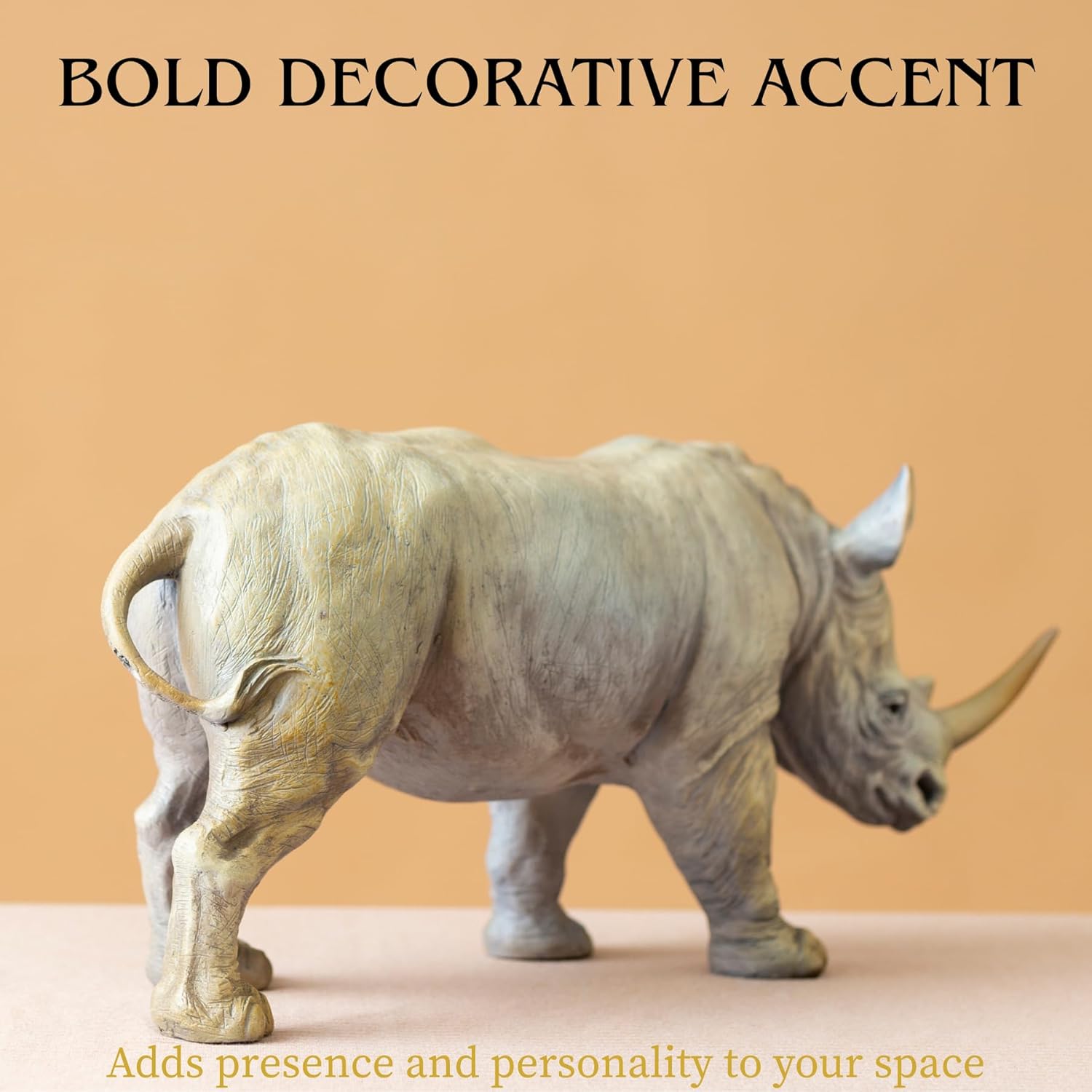 Bronze Rhinoceros Sculpture 197 Inch Realistic Handcrafted Statue