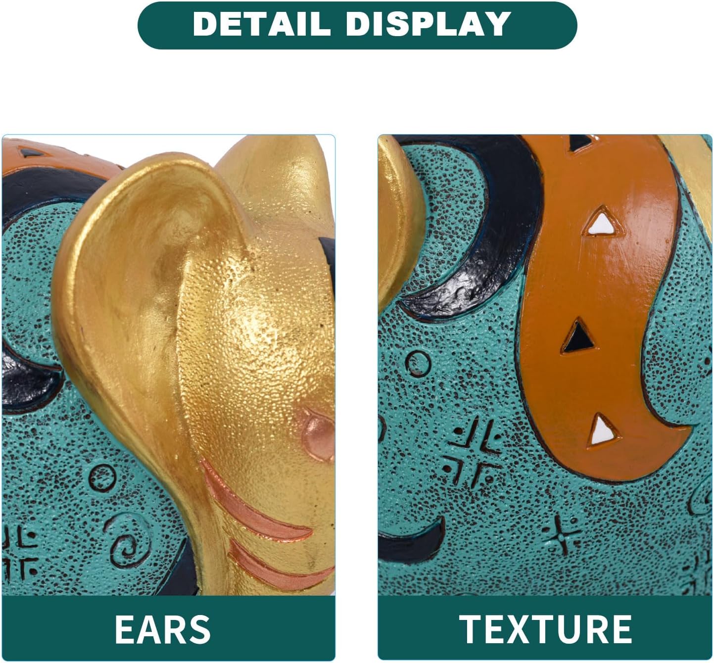 Elephant Statue Handcrafted Resin - 55 H Home Decor