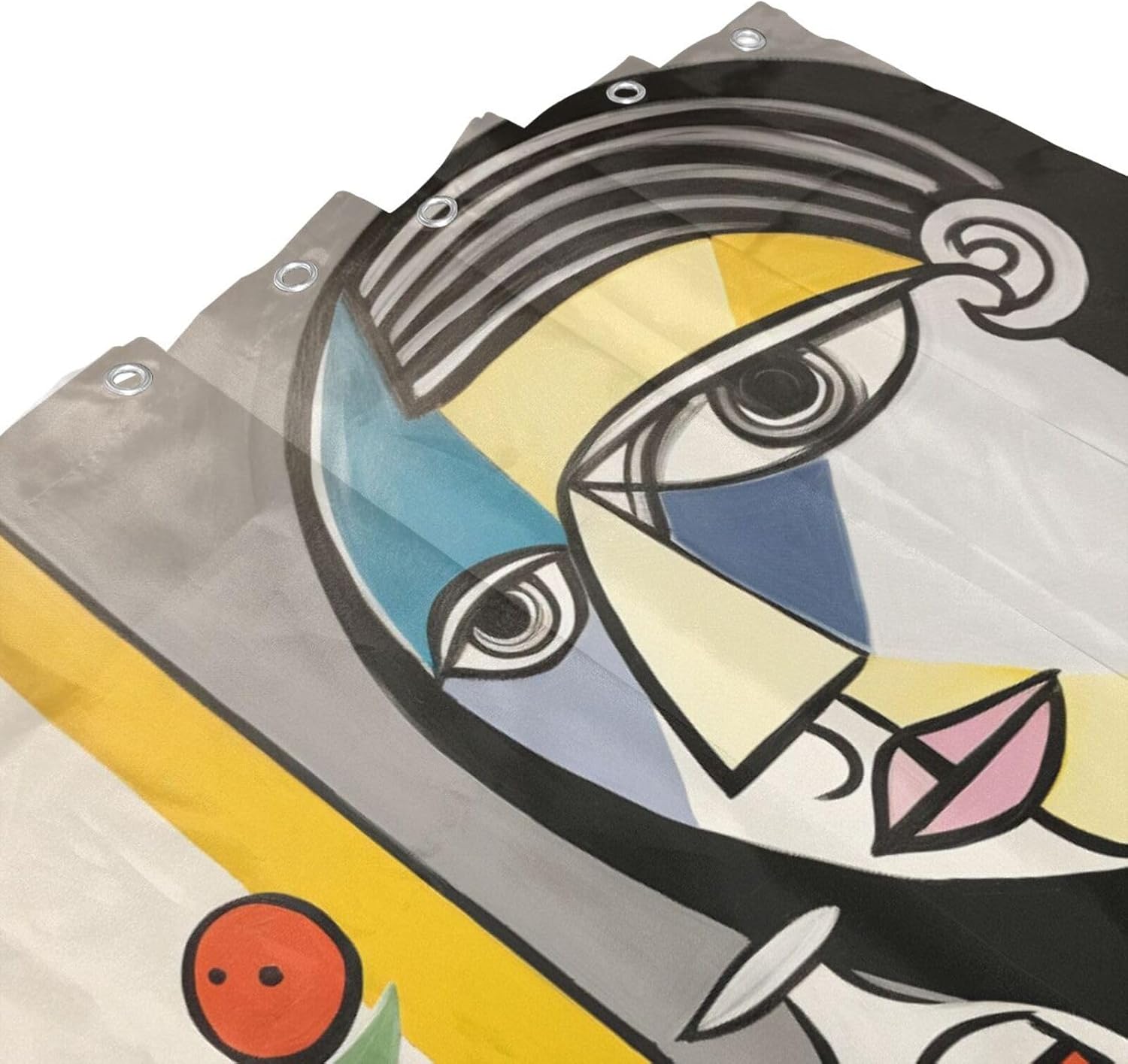 DAOWANGZUO Female Face Shower Curtain Set with 12 Hooks