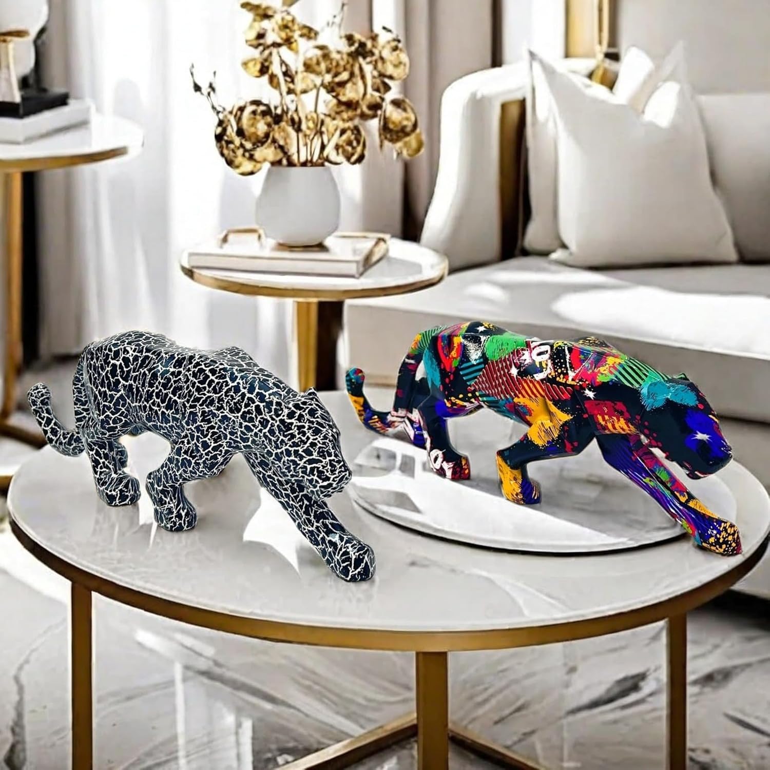 Catwalk Panther Graffiti Resin Statue