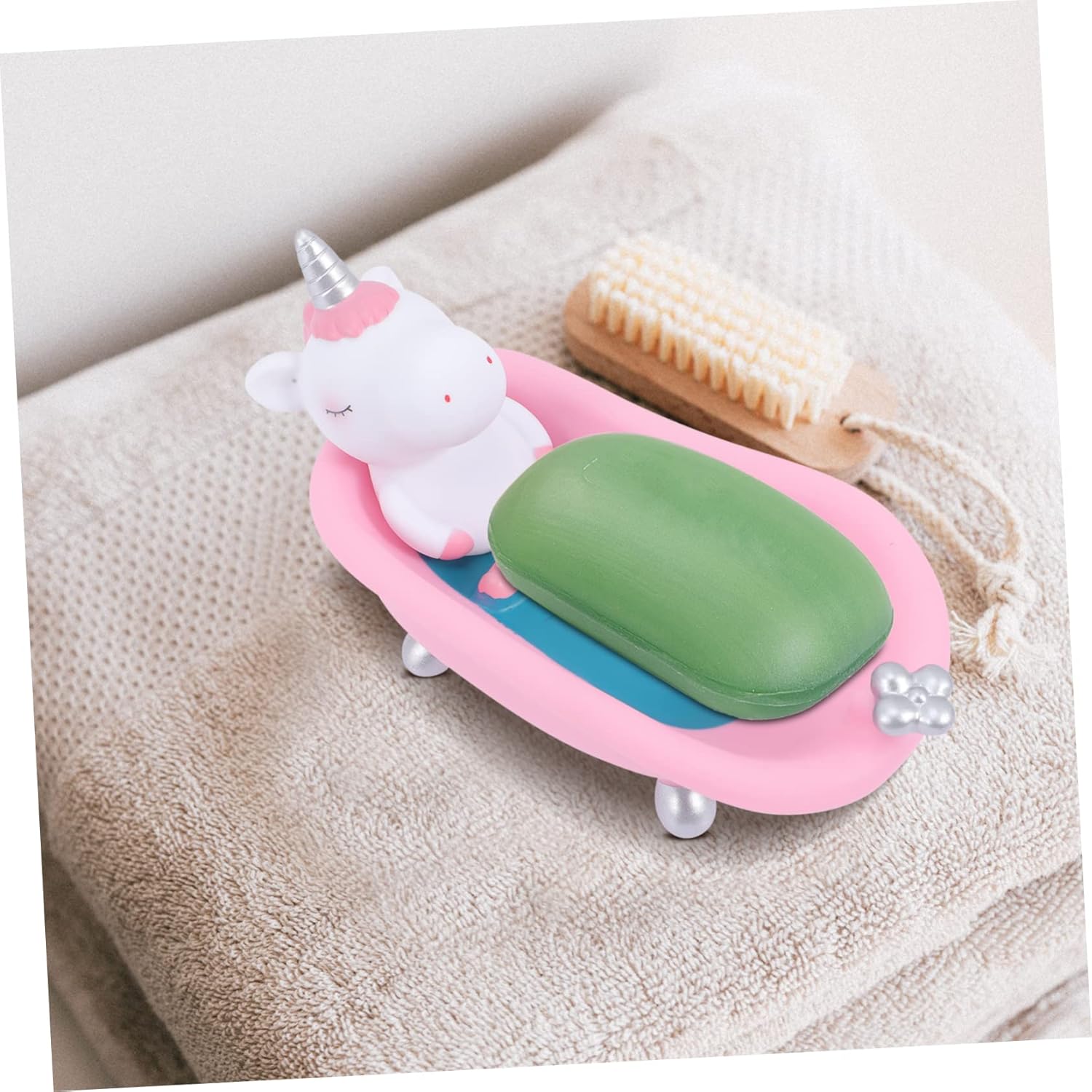 PRETYZOOM Adorable Unicorn Soap Dish Holder