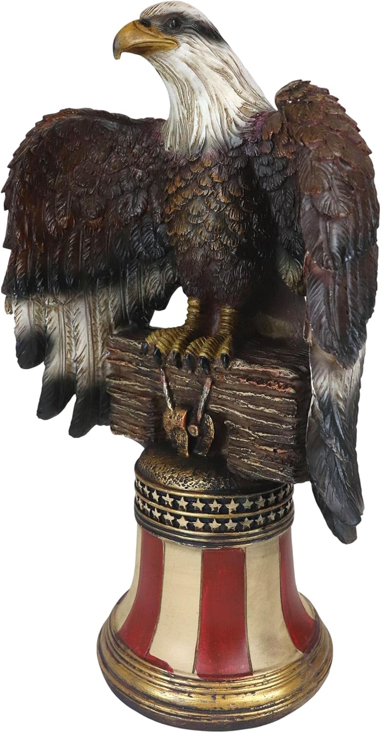 Ebros Independence Day Liberty Bell Eagle Decor Figurine