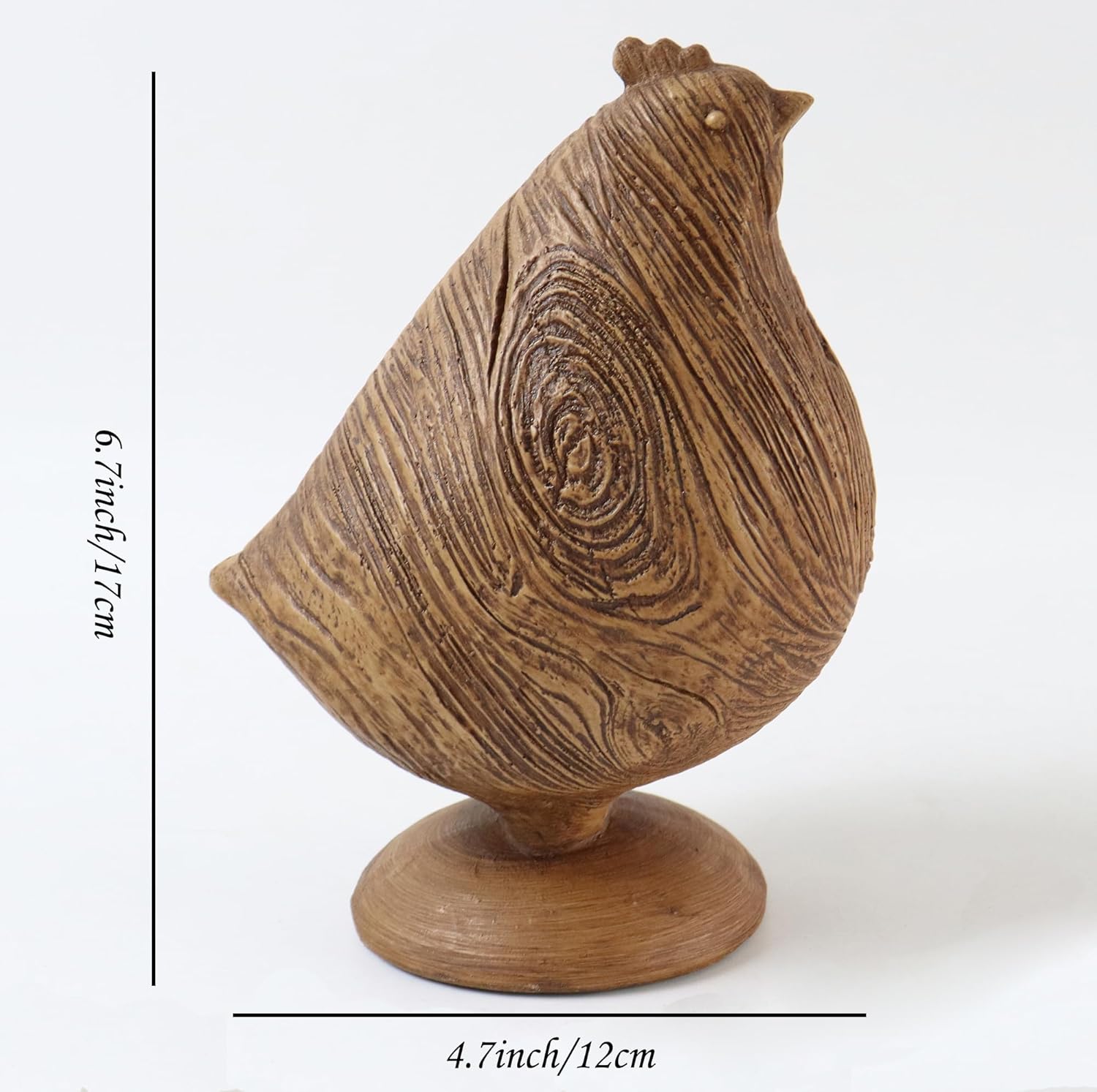 Hymmah Rustic Chicken Statue Home Decor