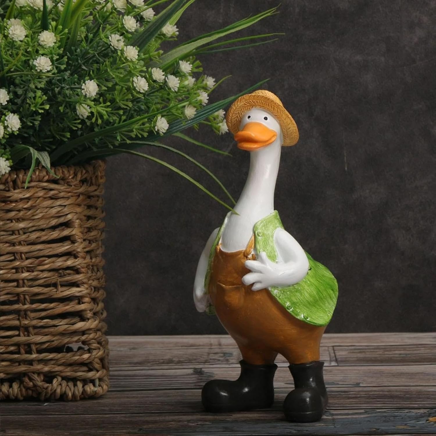 Nudsfuii Resin Duck Figurines Home Decor