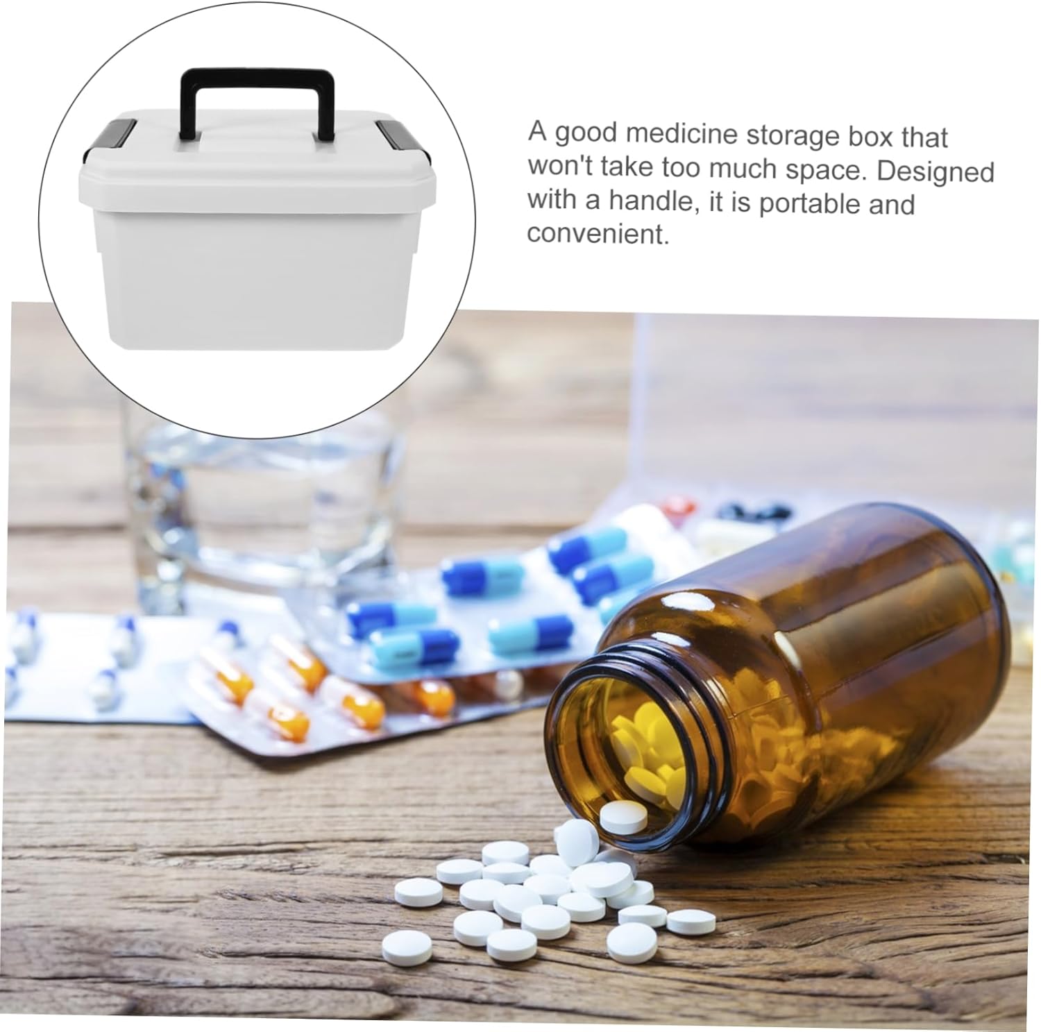 Didiseaon Travel Medical Box Handle Lightweight First Aid Storage Organizer