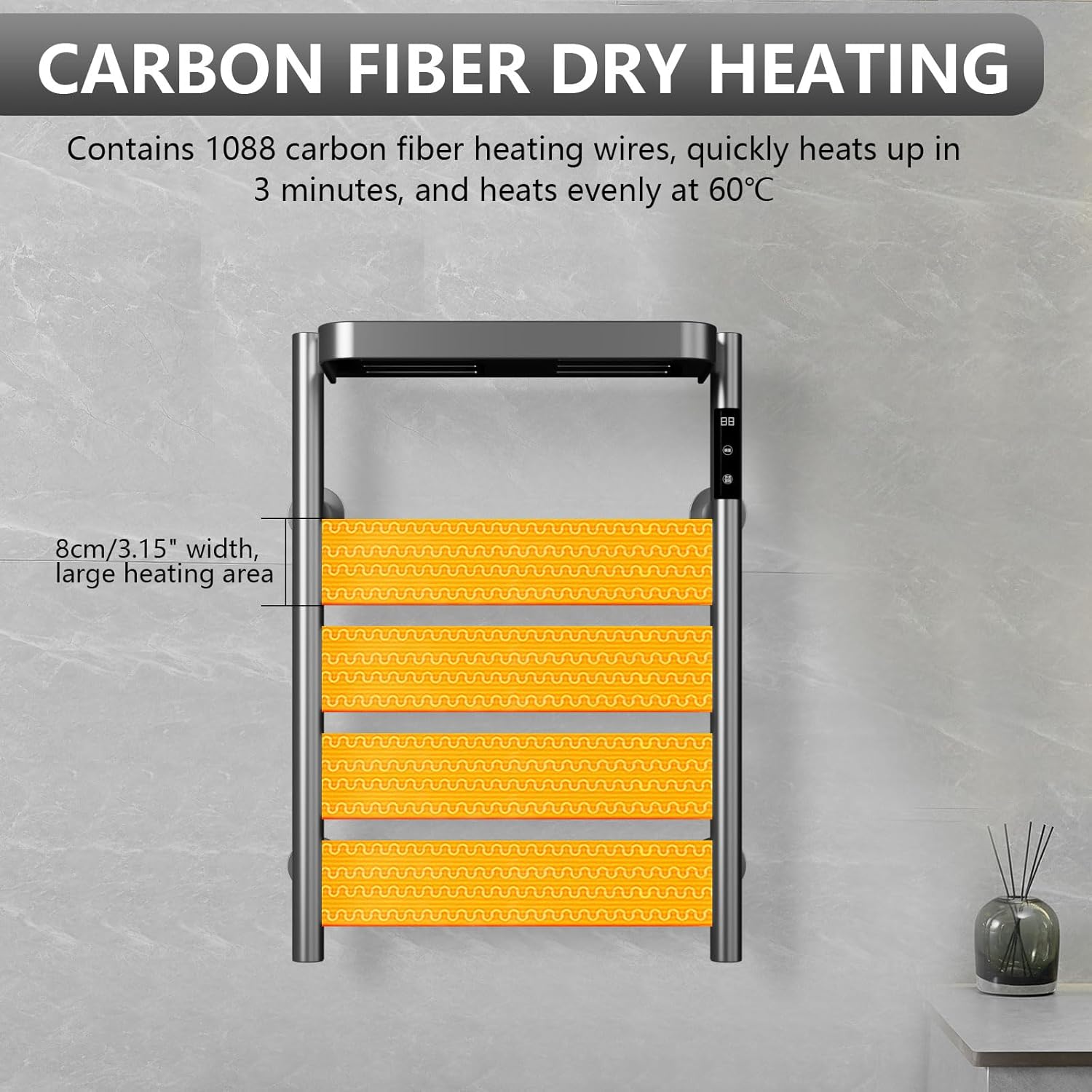 Verida Towel Warmer Rack with Timer and Temperature Control 1