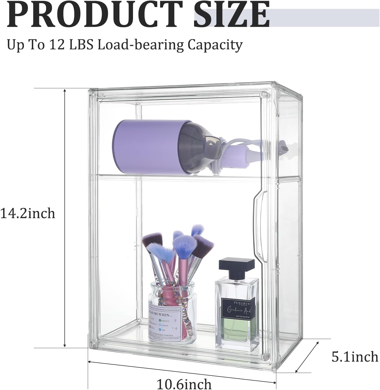 HOFURME Clear Medicine Cabinet for Small Bathrooms