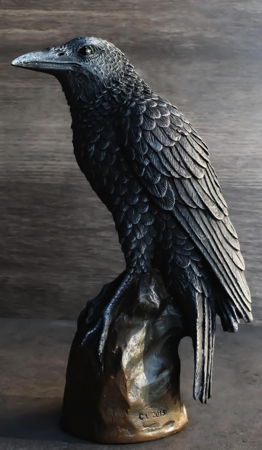 Ebros Gift 6 Inch Gothic Raven Figurine Sculpture