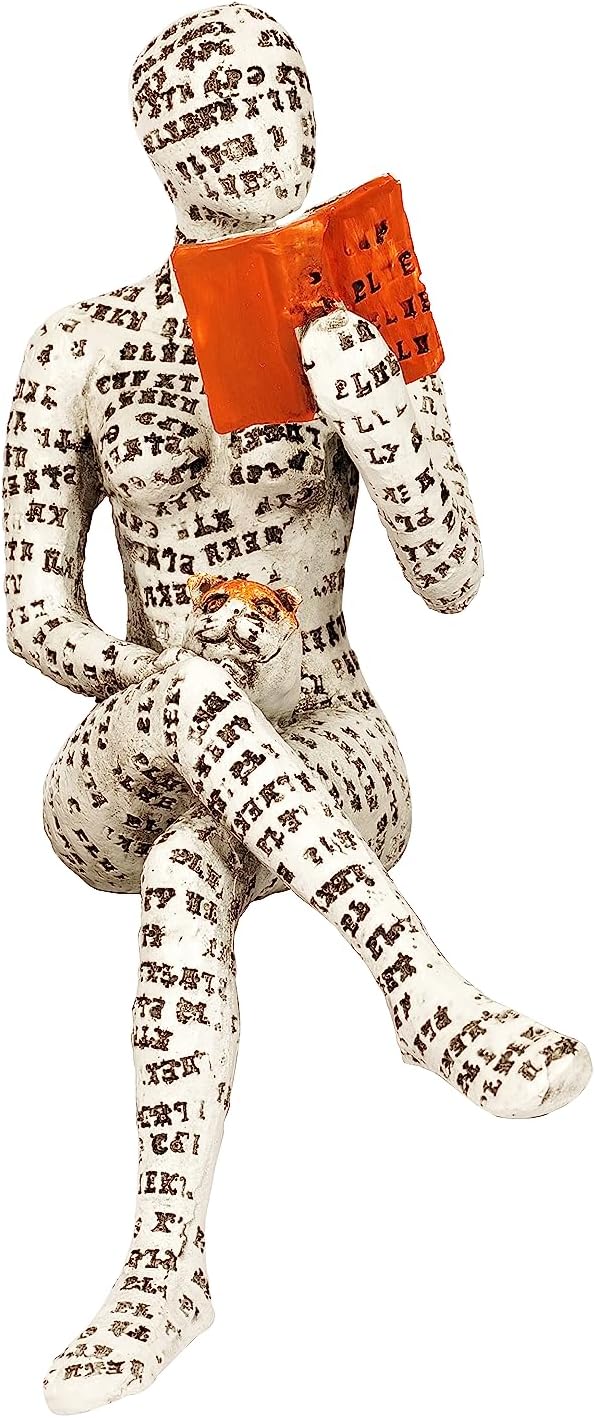 Dlfghos Pulp Reading Women Figurine Statue Decor B