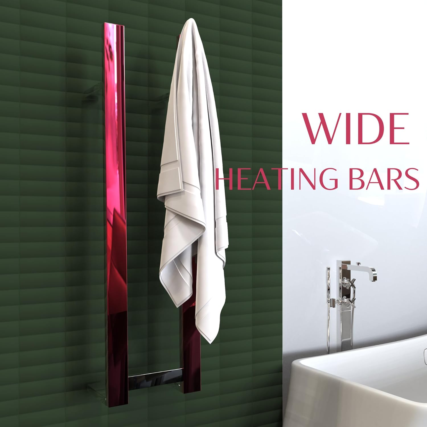 COZYBASE Heated Towel Rack with Timer and Storage