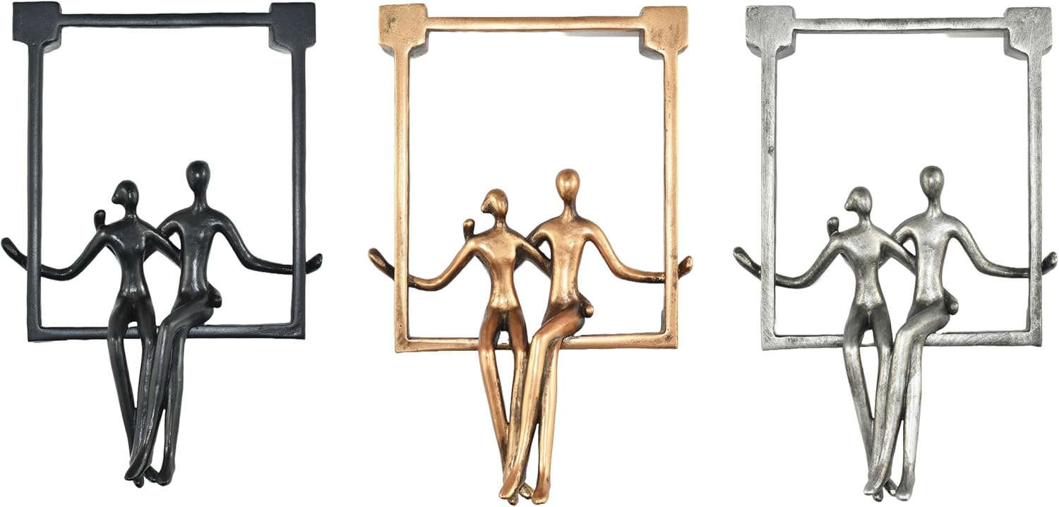 Natural Design Architecture Lifestyle N Swinging Couple Sculpture