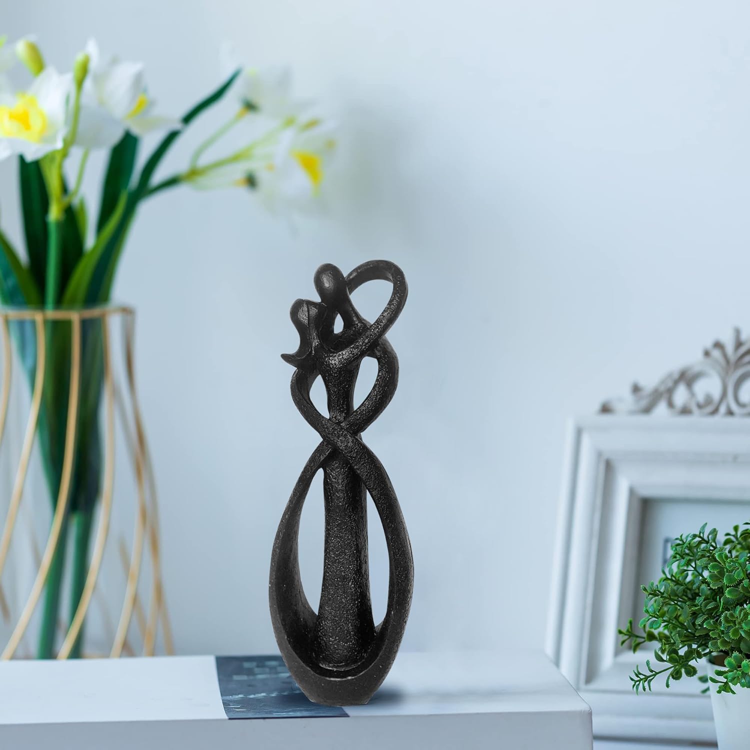 Shinesorc Resin Couple Sculpture Home Decor