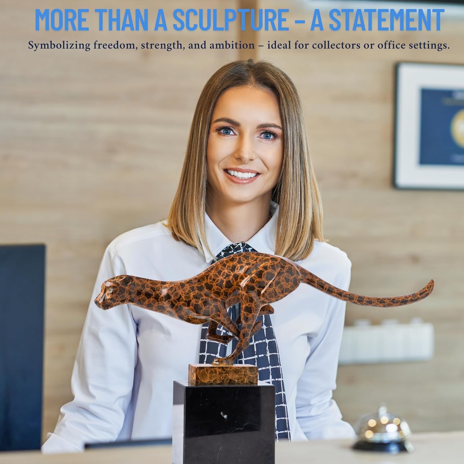 Bronze Cheetah Running Statue 126 Art Deco Sculpture