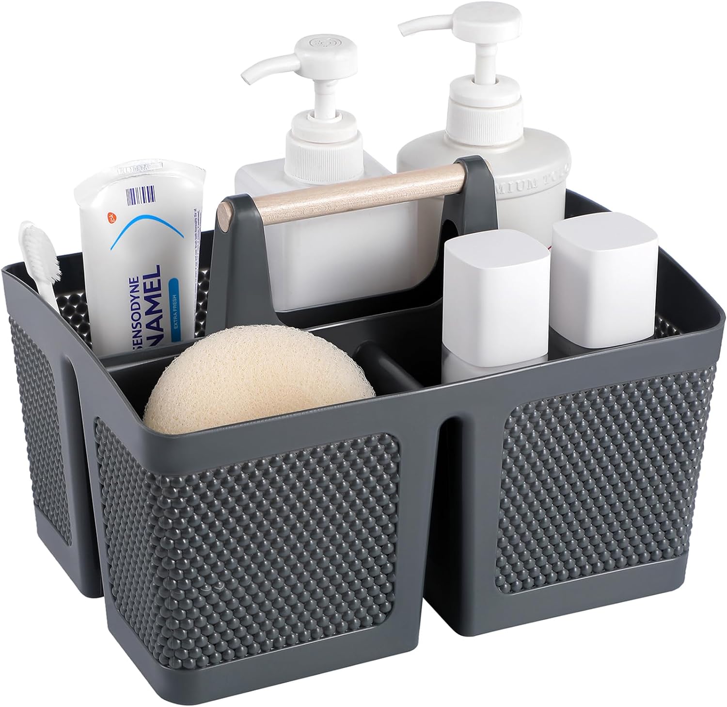 Rejomiik Portable Shower Caddy with Handle - Grey